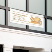 QRコード付き素敵なベーカリーバナー | 横断幕 (ビルの外側)