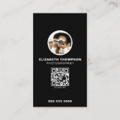 QRコード付き縦型写真用名刺 名刺 (裏面)