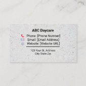 Qrコード付き託児所業務用Googleレビューカード 名刺 (裏面)