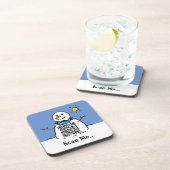 QRコード付き雪だるま コースター (右側)