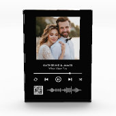 QRコード付き音楽プレーヤーフォトパーソナライズされたフレーム フォトブロック (正面)