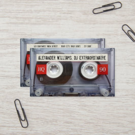 QRコード付きDJ Extraordinaireカセットテープ 名刺