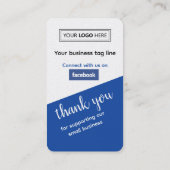 QRコード付きFacebookビジネスレビュー 名刺 (裏面)