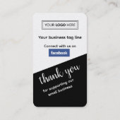 QRコード付きFacebookビジネスレビュー 名刺 (裏面)