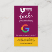 QRコード付きGoogleレビューカード 名刺 (裏面)