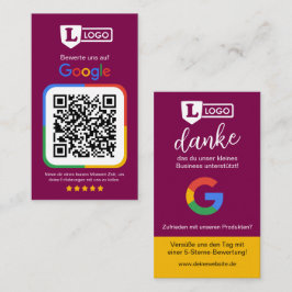 QRコード付きGoogleレビューカード 名刺
