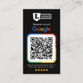 QRコード付きGoogleレビューカード 名刺 (正面)
