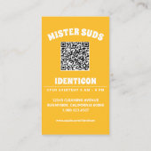 QRコード付きMISTER SUDS WASH 名刺 (裏面)