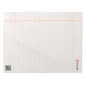 QRコード付きPCTY 8.5 X 11メモ帳 ノートパッド (正面)