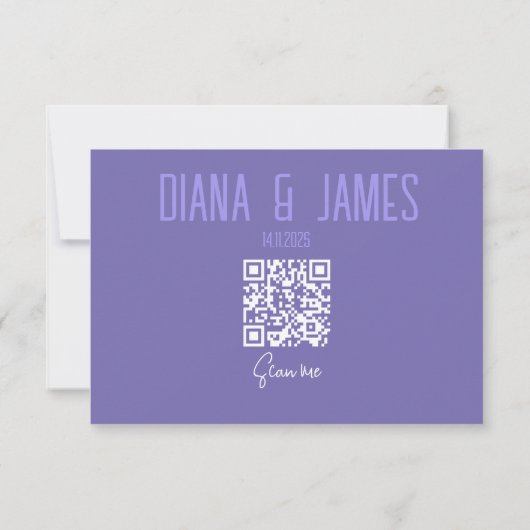 QRコード付きRSVPカード ノートカード (裏面)