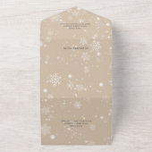 QRコード付きTanでの降雪 オールインワン招待状 (外側)