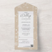 QRコード付きTanでの降雪 オールインワン招待状 (内側)