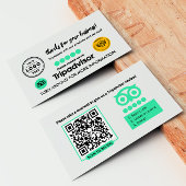 QRコード付きTripadvisorレビュー要求カード コーリングカード