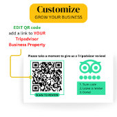 QRコード付きTripadvisorレビュー要求カード コーリングカード