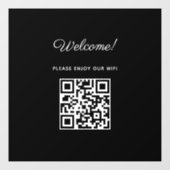 QRコード付きWIFIウェルカムサイン ウィンドウサイン (シート)
