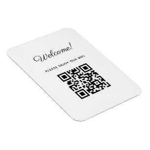 QRコード付きWIFIウェルカムサイン マグネット