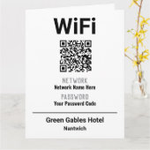 QRコード付きWiFi利用案内 カード (黄色い花)