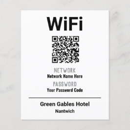 QRコード付きWiFi利用案内 チラシ