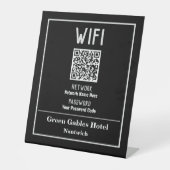QRコード付きWiFi利用案内 台座サイン (正面)