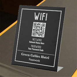QRコード付きWiFi利用案内 台座サイン
