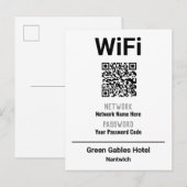QRコード付きWiFi利用案内 案内ポストカード (正面/裏面)