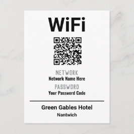 QRコード付きWiFi利用案内 案内ポストカード