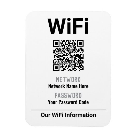 QRコード付きWiFi接続手順 マグネット (縦)