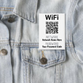 QRコード付きWiFi接続案内。スタッフ用 缶バッジ (インサイチュ)