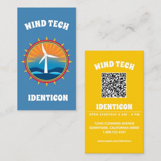 QRコード付きWIND TECH 名刺 (正面/裏面)