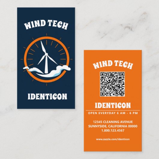 QRコード付きWIND TECH 名刺 (正面/裏面)