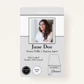 QRコード付アラバマ公証人パブリックバッジの州 バッジ (正面)