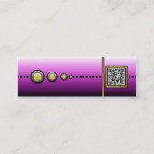 QRコード付フェイクき未来的ハイテクメタリックカード スキニー名刺 (裏面)