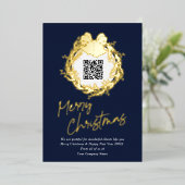 QRコード企業のビジネスメリークリスマスフォイルHo 箔シーズンカード (立ち正面)
