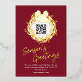 QRコード企業のビジネス季節あいさつフォイルH 箔シーズンカード (正面)