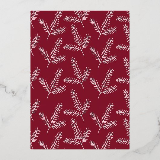 QRコード企業のビジネス季節あいさつフォイルH 箔シーズンカード (裏面)