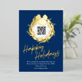 QRコード企業のビジネス幸せホリデーカード 箔シーズンカード (立ち正面)