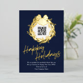 QRコード企業のビジネス幸せホリデーカード 箔シーズンカード (立ち正面)