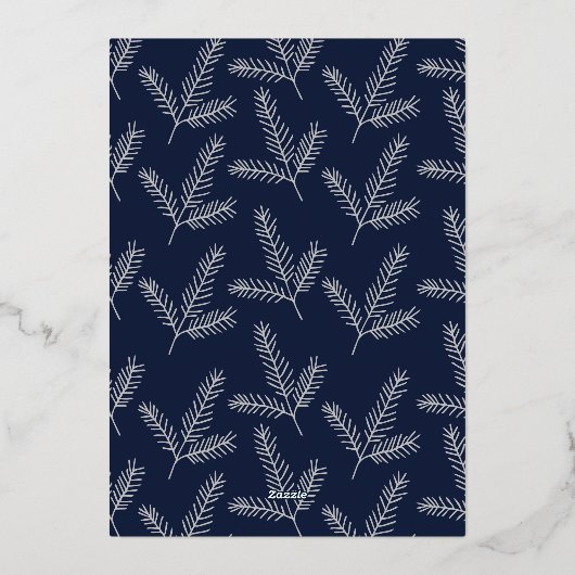 QRコード企業のビジネス幸せホリデーカード 箔シーズンカード (裏面)