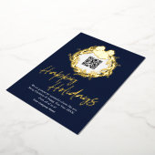 QRコード企業のビジネス幸せホリデーカード 箔シーズンカード (回転した状態)