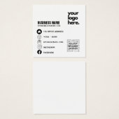 Qrコード企業の名刺デザインロゴ (正面&裏面)