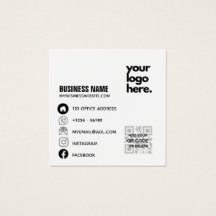 Qrコード企業の名刺デザインロゴ