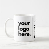 Qrコード企業の名刺デザインロゴ コーヒーマグカップ (左)