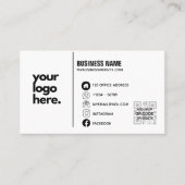 Qrコード企業の名刺デザインロゴ 名刺 (正面)