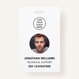 QRコード会社ロゴスタッフ名ジョブタイトル写真ID バッジ