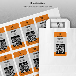 QRコード会社ロゴソーシャルメディアのラベル ラベル