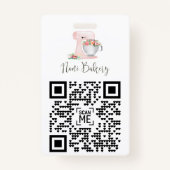 QRコード会社ロゴバッジ バッジ (正面)