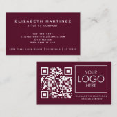 QRコード会社ロゴプロフェッショナル前後 名刺 (正面/裏面)