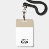QRコード会社ロゴIDカード会社員 バッジ (Back with Lanyard)
