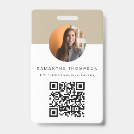 QRコード会社ロゴIDカード会社員 バッジ