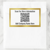 QRコード会社名業務テンプレートのスキャン 長方形シール (バッグ)
